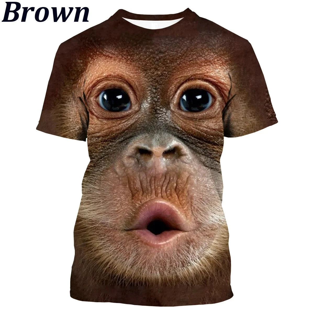 New fashion parody Gorilla Fun Monkey 3D printed T-shirt men\'s and women\'s summer sports casual short sleeve animal shirt top