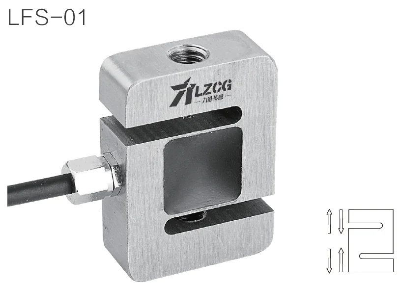 LFS-01 Industrieller Stress-Strannungsmesssensor, hochpräzise S-Typ-Edelstahl-Wägezellen, 0–200 kg Kraftkapazität