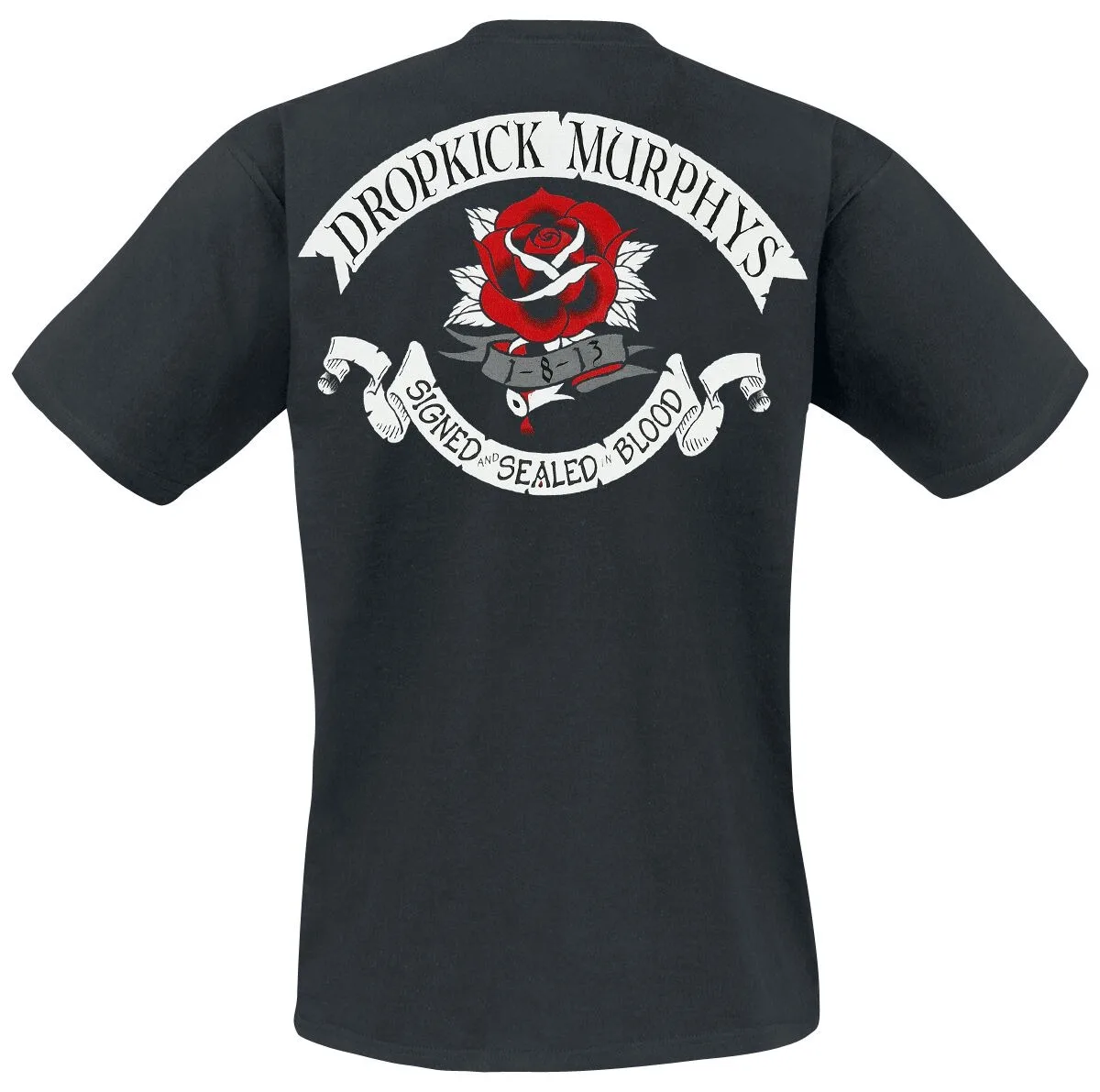 Dropkick Murphys Signed and Sealed in Blood T-shirt Soft Cotton Unisex Tee Black Background Print Daily Casual Punk T-shirt