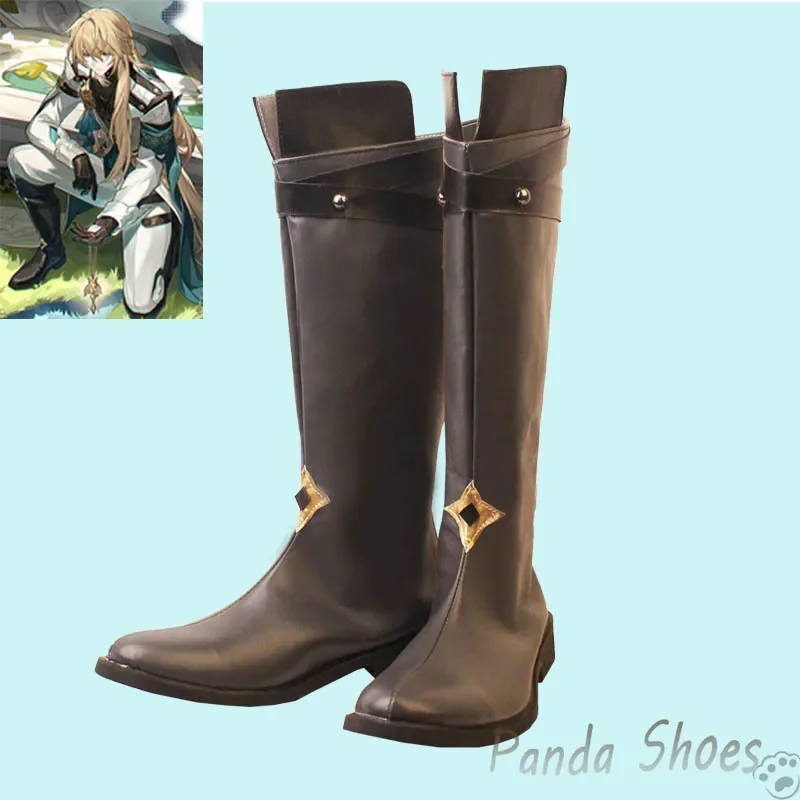 

Honkai Star Rail Luocha Cosplay Shoes Anime Game Cos Long Black Boots Luocha Cosplay Costume Prop Shoes for Con Halloween Party