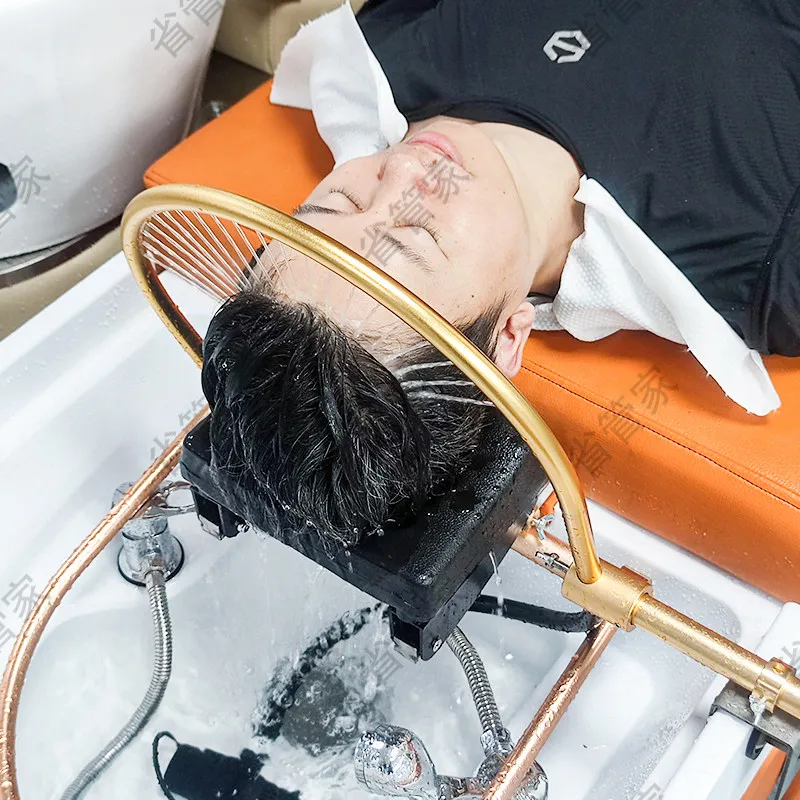 Shampoo bed Waterfall shower Shampoo bed Waterfall shower head Tee Thai head treatment bed Water circulation