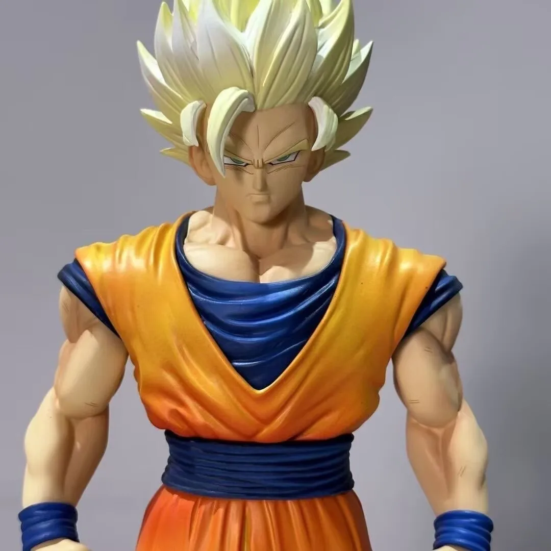 

New Dragon Ball Super Saiyan 2 Generic Goku Folded Arms Action Figure PVC GK Statue Desktop Decor Ornament For Anime Collectors