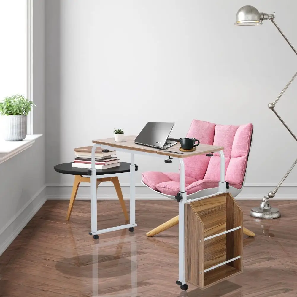 

Регулируемая тележка для ноутбука, мобильный компьютерный стол, письменный стол с колесами 04 #