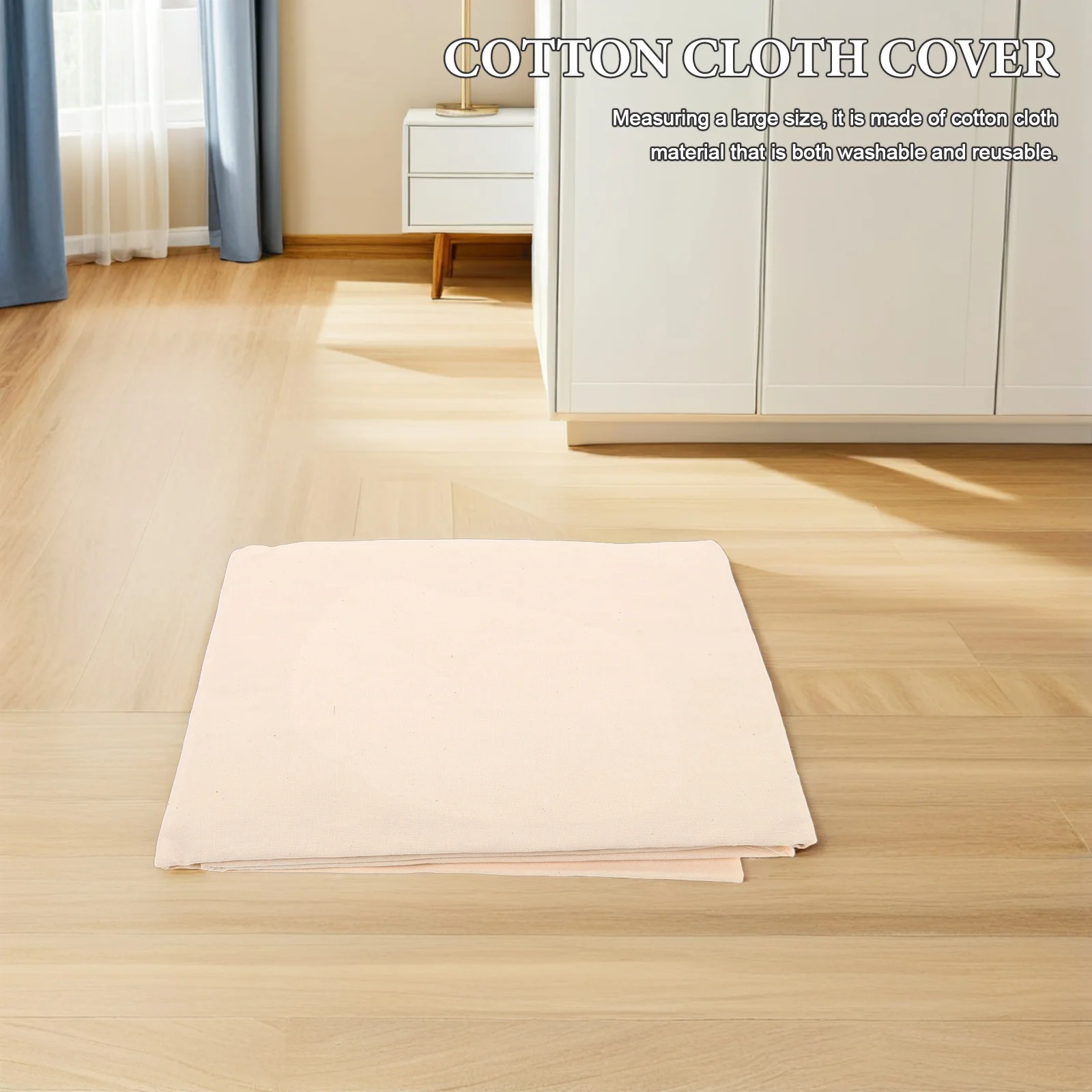 

Cotton Drop Cloth Large Cover Painter Drop Cloth for Floor Furniture Protection Reusable Washable Paint Sheets Dust Sheet