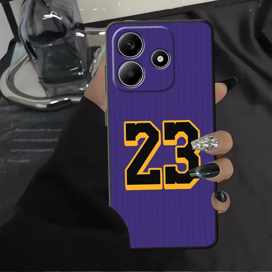 حافظة لهاتف Xiaomi Redmi Note 13 14 Pro Plus 9 10 11 12 Pro 12s 9S 11s 7 8 10S رقم كرة السلة