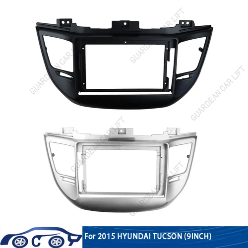 Para HYUNDAI Tucson 2015 ~ 2017(9 pulgadas) fascias de Radio de coche Android GPS reproductor estéreo MP5 2 Din unidad principal Panel instalación de marco de tablero