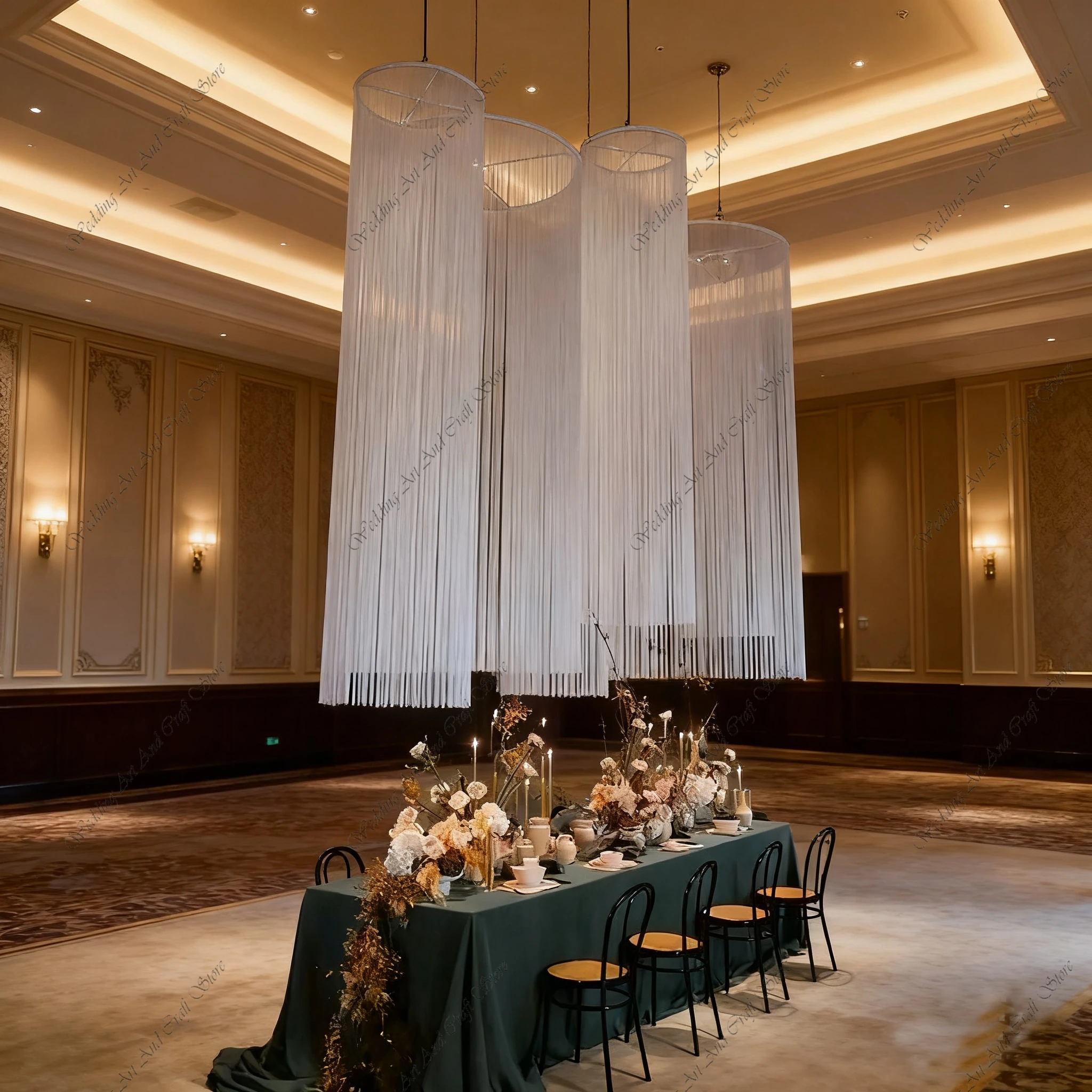 10pcs f30 Wedding Stage line Curtain Hanging Curtain Wedding Ceiling Decorative Thread Curtain Door Curtain Partition y34