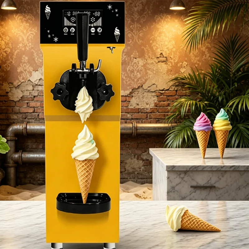 Commercial Table Top Ice Cream Machine Stainless Steel Soft Serve Ice Cream Machine