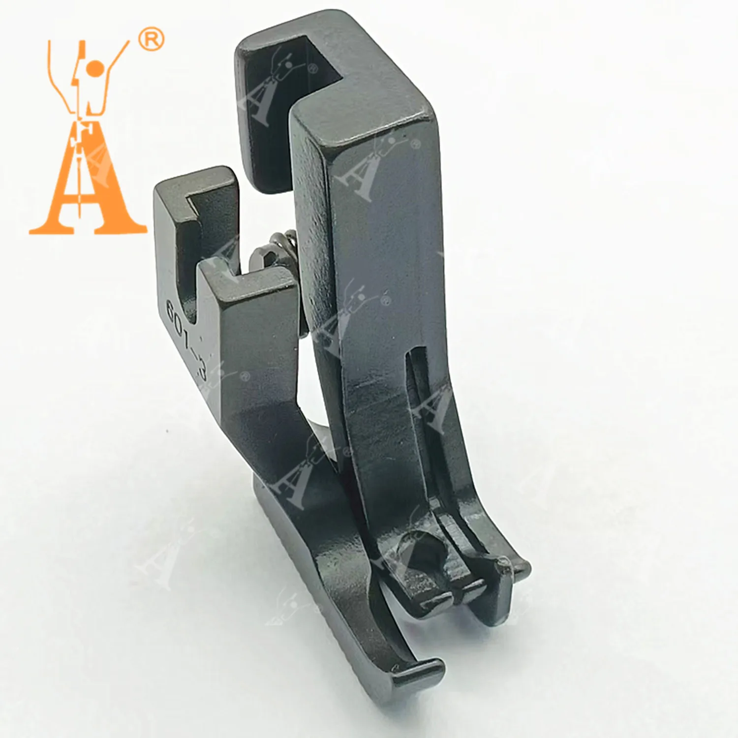 601-3 S569G نشاط السيارة المتزامن عالي ومنخفض توقف سستة خط ضغط قدم الضغط من جانب واحد مع سكين قطعة قدم الضغط في ماكينة الخياطة