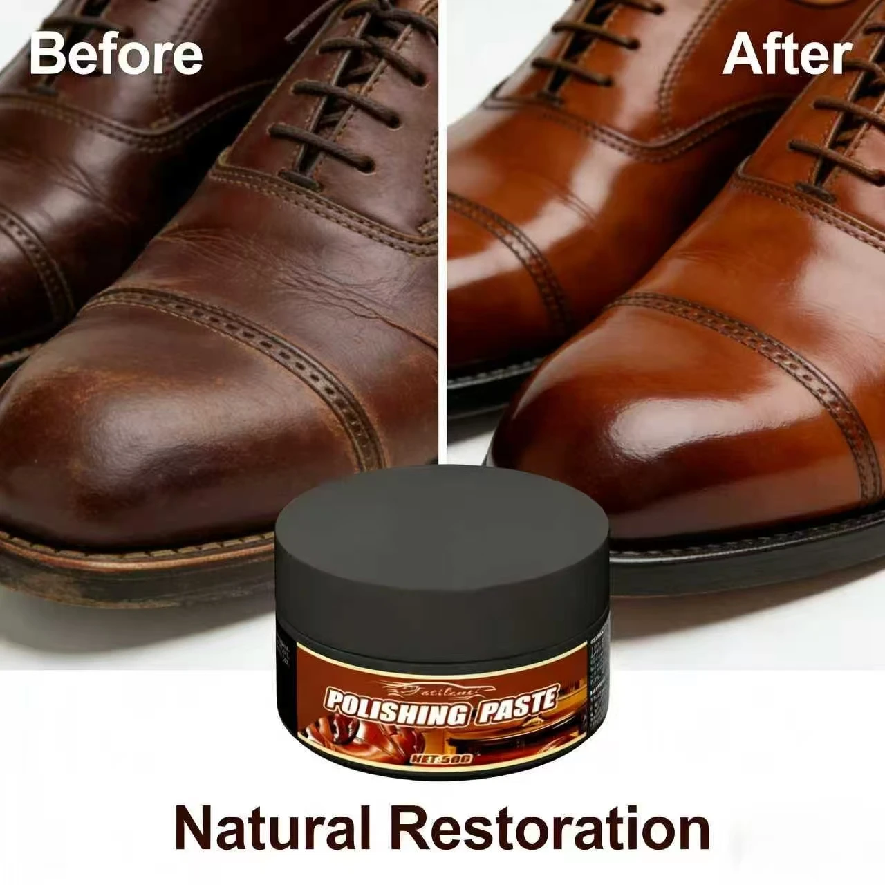 50G Leather Polishing Paste for Car Seats Sofa Shoes Upholstery BMW Auto Leather Care Conditioner Shine Restorer Long-Lasting Gl