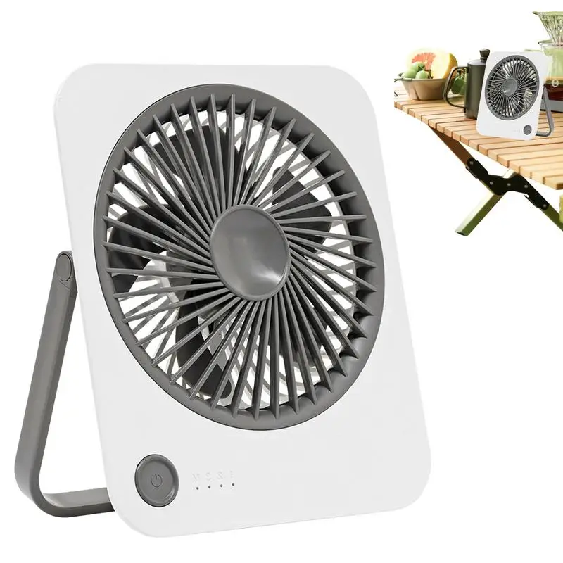 Mini Portable Fan Powerful 4 Speeds Wind Desktop Personal Fan Long Lasting 1200mAh Battery Fan Personal Table Cooling Gadgets