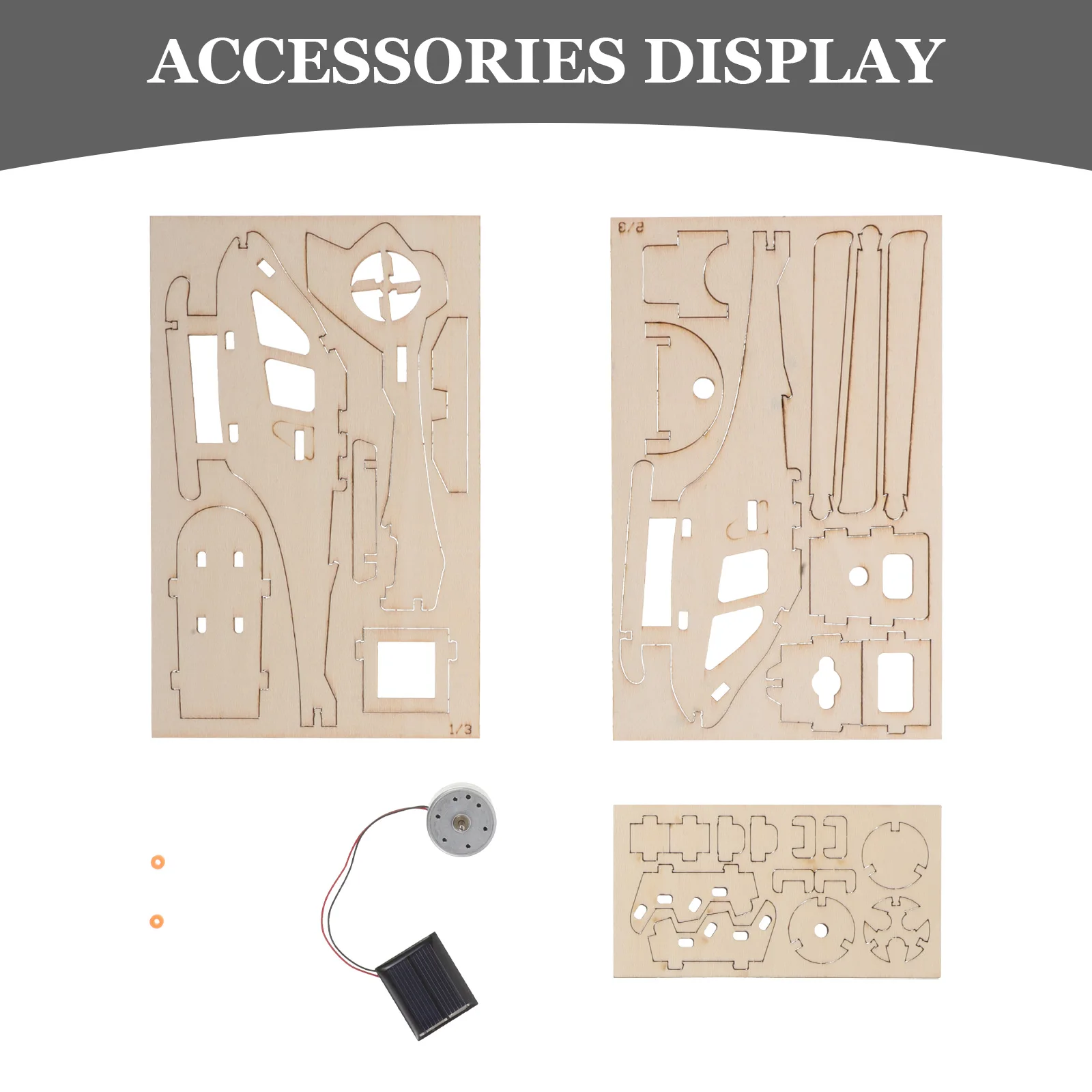 Zestaw do samodzielnego montażu helikoptera zasilanego energią słoneczną: drewniany model DIY dla dzieci, eksperyment naukowy, edukacja STEM, inżynieria budowlana, rękodzieło, energia słoneczna