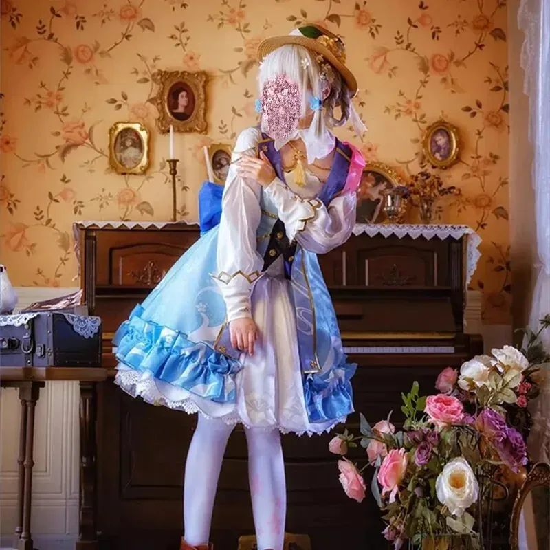 

20151123 Kamisato Impact Springbloom Missive Ayaka Костюм из кожи парик Игра Genshin Косплей Хэллоуин Co