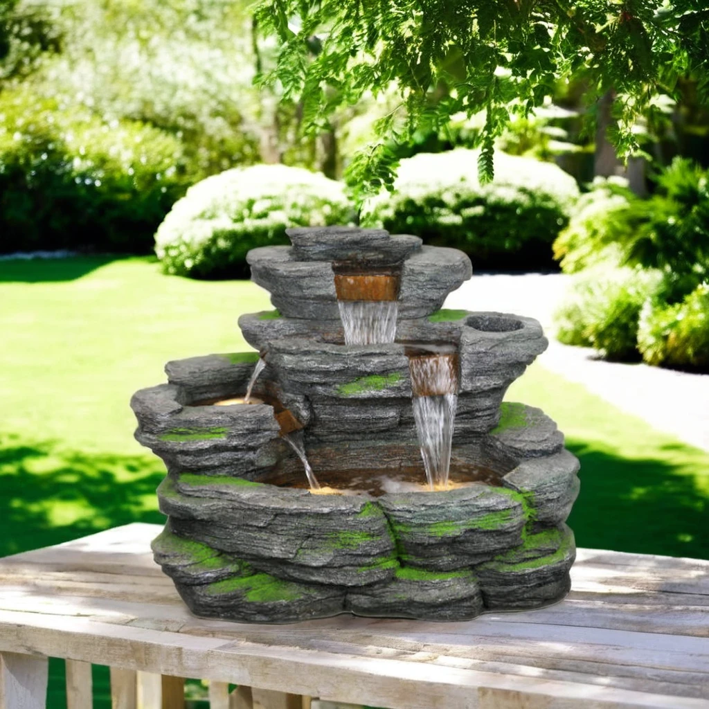 Outdoor Garden Decoration Resin Stone Waterfall Home Decoration Artificial Landscape Fountain