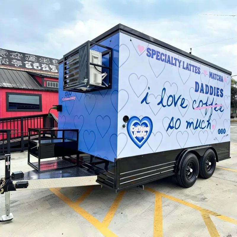 Fast Food Truck With Full Kitchen Concession Catering Food Trailer Pizza Burger Container Restaurant Bar for Sale Usa Australia