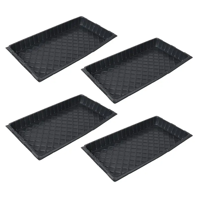 N10R-4Pcs Trays Seedling Starter Tray Humidity Adjustable Plant Starter Kit Greenhouse Grow Trays For Seeds Growing Starting