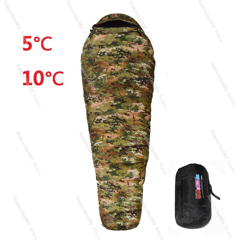 

800g/1000G Filling White Duck Down Adult Mummy Sleeping Bag Ultralight Outdoor Camping Tourist Portable Keep Warm Autumn Winter