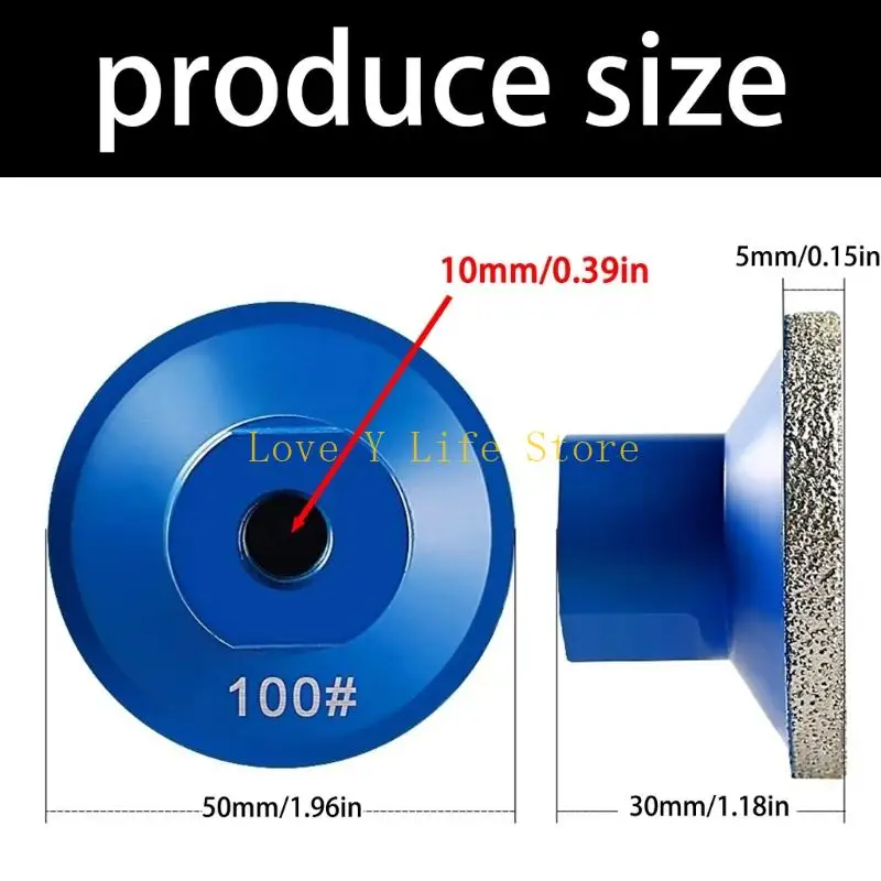 L74C High Performances 2 Inch Diamonds Grinding Head Arbor Suitable With Grinder Tool Diamonds Grinding Wheel