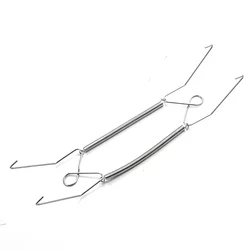 2PCS 8 Inch Plates Hanger Wall Display Holder W Type Dish Holder Stainless Steel Spring Invisible Hook Rack Home Decor Crafts