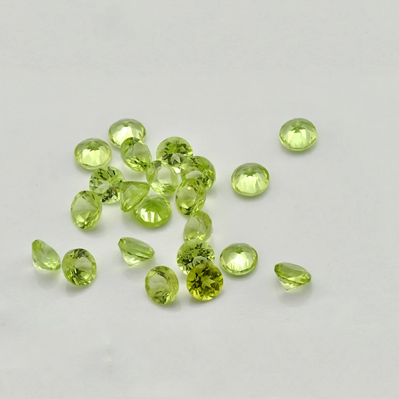 10pcs Natural Peridot round 6.0mm-7.0mm eye clean green Semi-precious stone factory wholesale