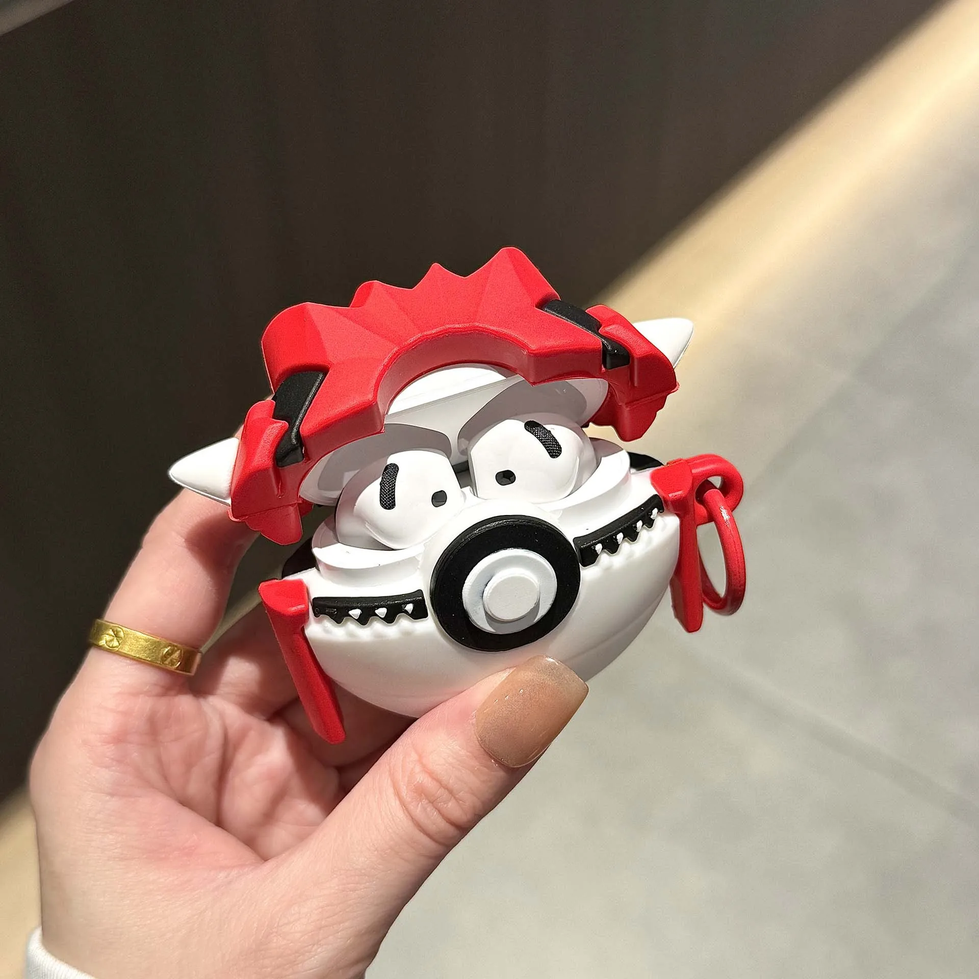 For Airpods Pro 3 Case 2025,Ball Groudon 3D Cartoon Anime Shockproof Earphone Cover For Airpods 4 3 2 1 Case Cover Funda