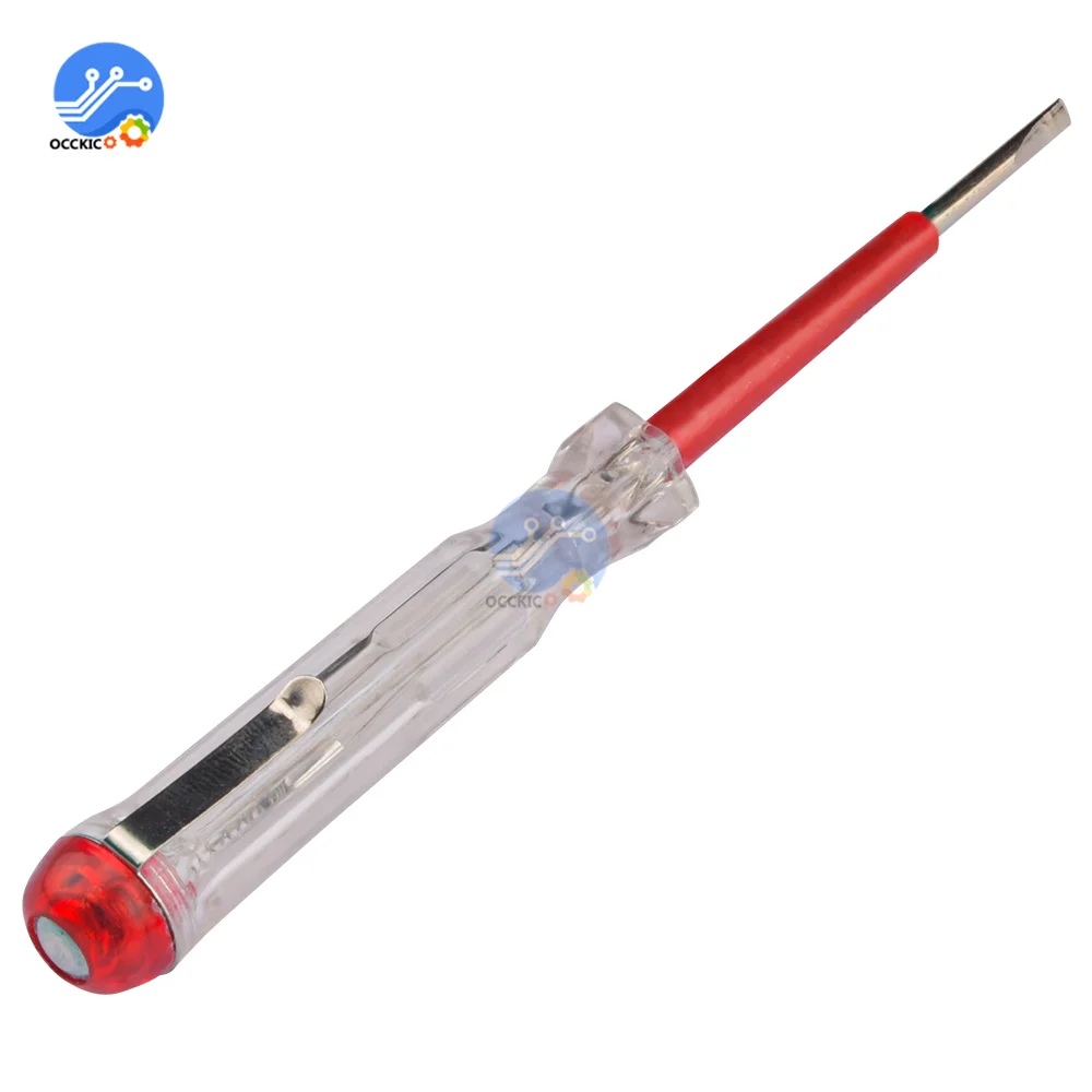 AC100-500V Multifungsi Slotted Obeng Pena Uji Listrik Alat Tegangan Indikator Tegangan Tester dengan Lampu Indikator