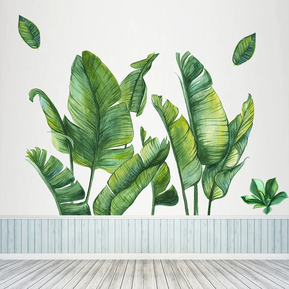 Art Wall Sticker Decal Leaf Living Mural Plant Removable Room Sticker Wall Protable Reliable Top Sale Hot Sale