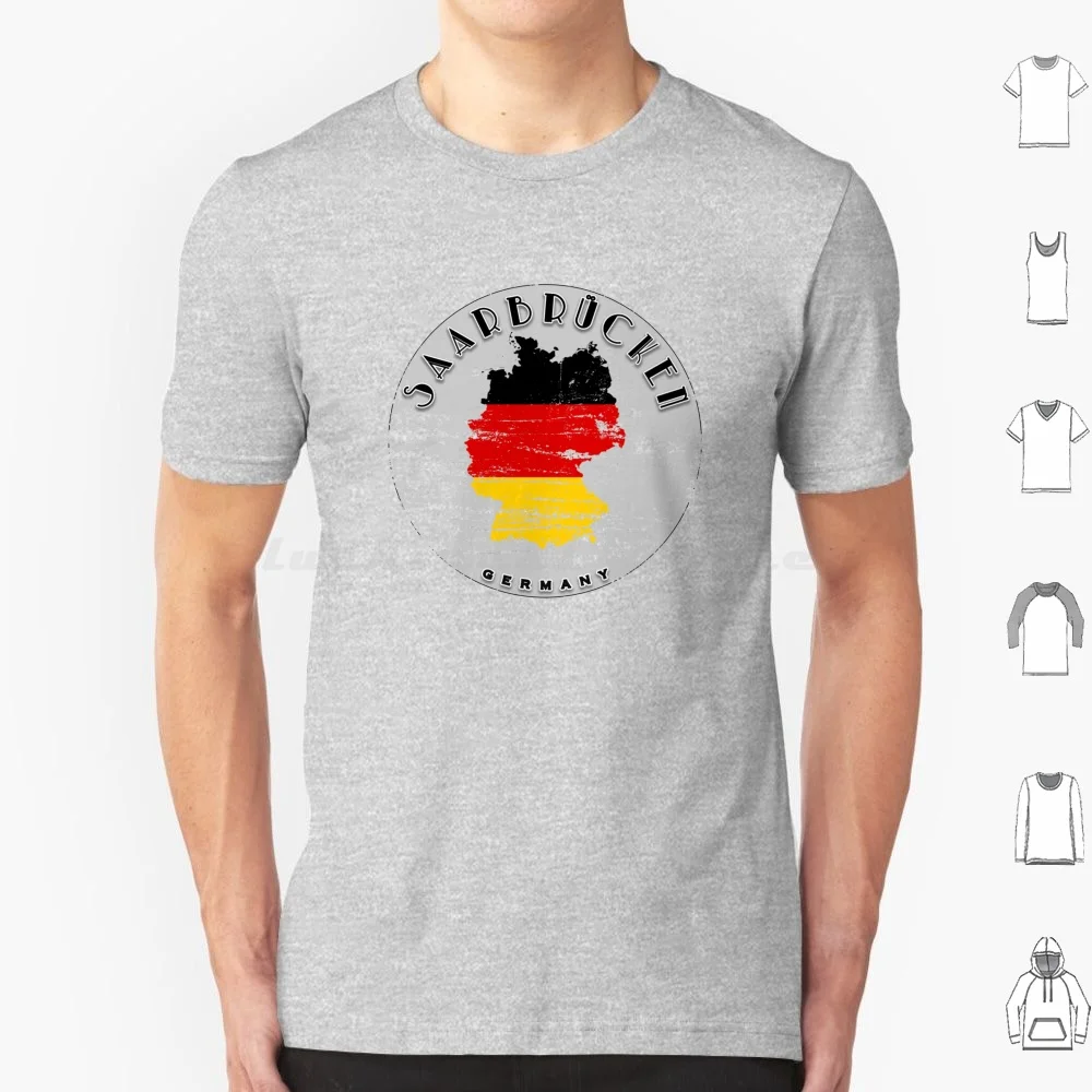 Saarbru ? Cken Germany Flag Worn T Shirt 6xl Cotton Cool Tee Saarbrucken Germany German Deutschland German Pride Heritage