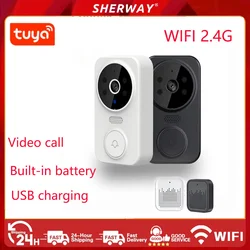 Tuya Popularna bezprzewodowa kamera dzwonkowa M8 1080 HD Informe Ring Chime WiFi Video Inteligentny dzwonek domofonowy