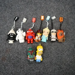 Mini Star Wars Rey Ewok Luke Skywalker Han Solo Action Figures Cartoon Dolls Pendant Key Chain Desktop Decoration Children Gift