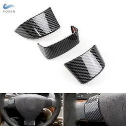 For VW Touran Caddy Sagitar EOS 3pcs ABS Carbon Fiber Texture Car Interior Steering Wheel Panel Cover Accessories Trim