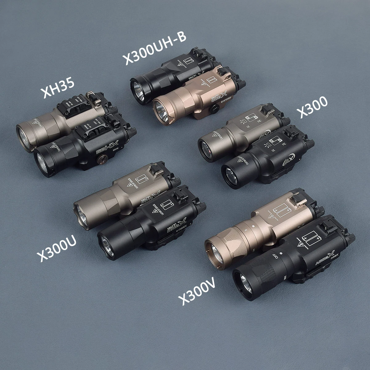 Surefire X300 X300U X300V X300V-IR XH35 X300UH-B Metal LED Scout Light Fits 20mm Picatinny Rail Outdoor Tactical Flashlight