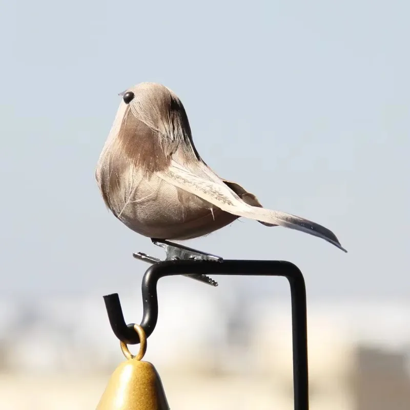 4 pezzi di schiuma di piume di simulazione uccello realistico passero giardino simulazione decorazione Robin casa ornamenti da giardino all'aperto