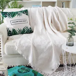 Pure Cotton Nordic Home Decor Sofa throw Blanket For Bed End Cover Blanket Sofa Cover decoration blanket office Nap Bedspread