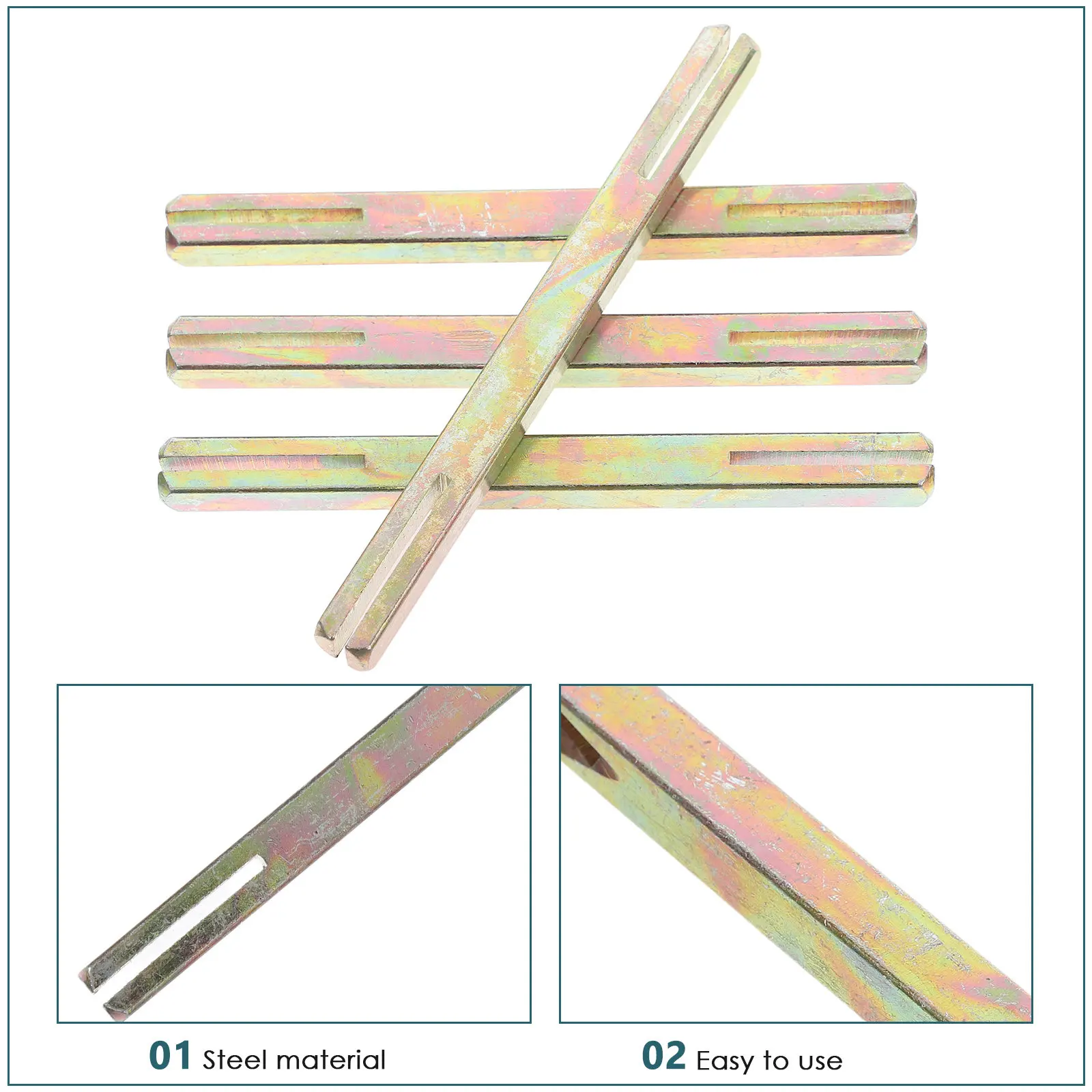 4pcs Fingerprint Lock Split Rod Steel Door Spindle Replacement for Hotel Safety Lock Handle Accessories