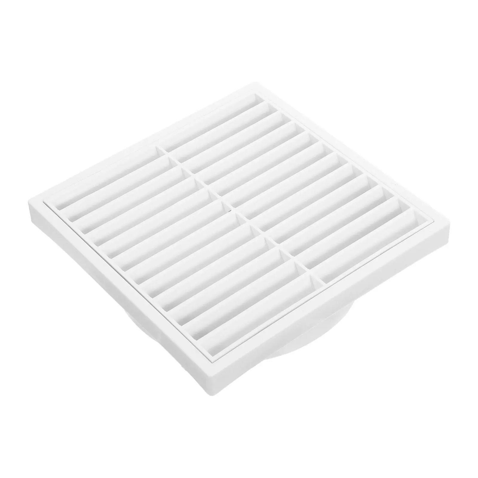 White Plastic Louvered Ventilation Grille Soffit Vent Cover Square Exhaust Vent 6 Inch Round Duct Bathroom Kitchen Dryer Shed