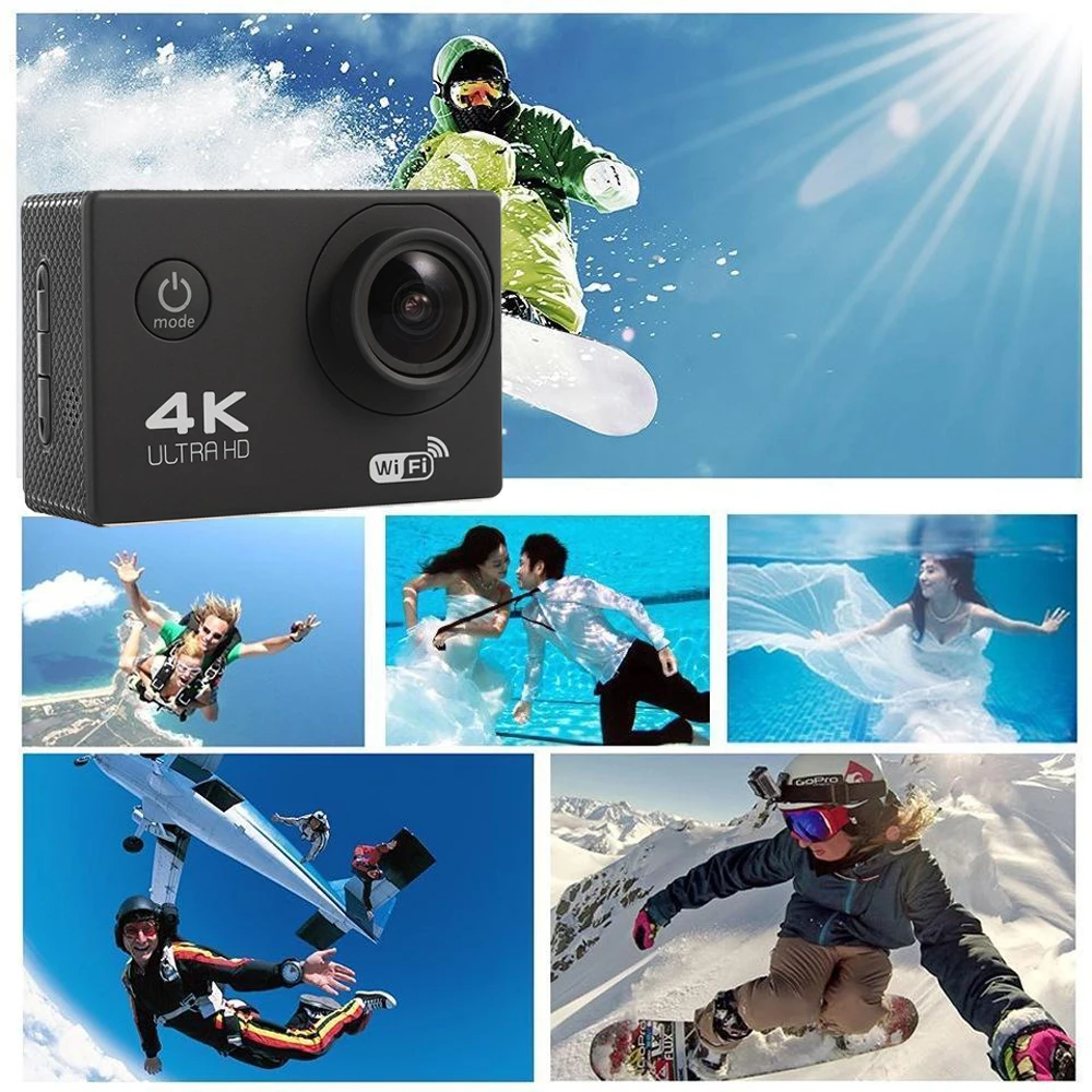 Action Camera 4K/30fps WiFi telecamera da 2.0 pollici videocamere sportive impermeabili telecomando Mini telecamera esterna