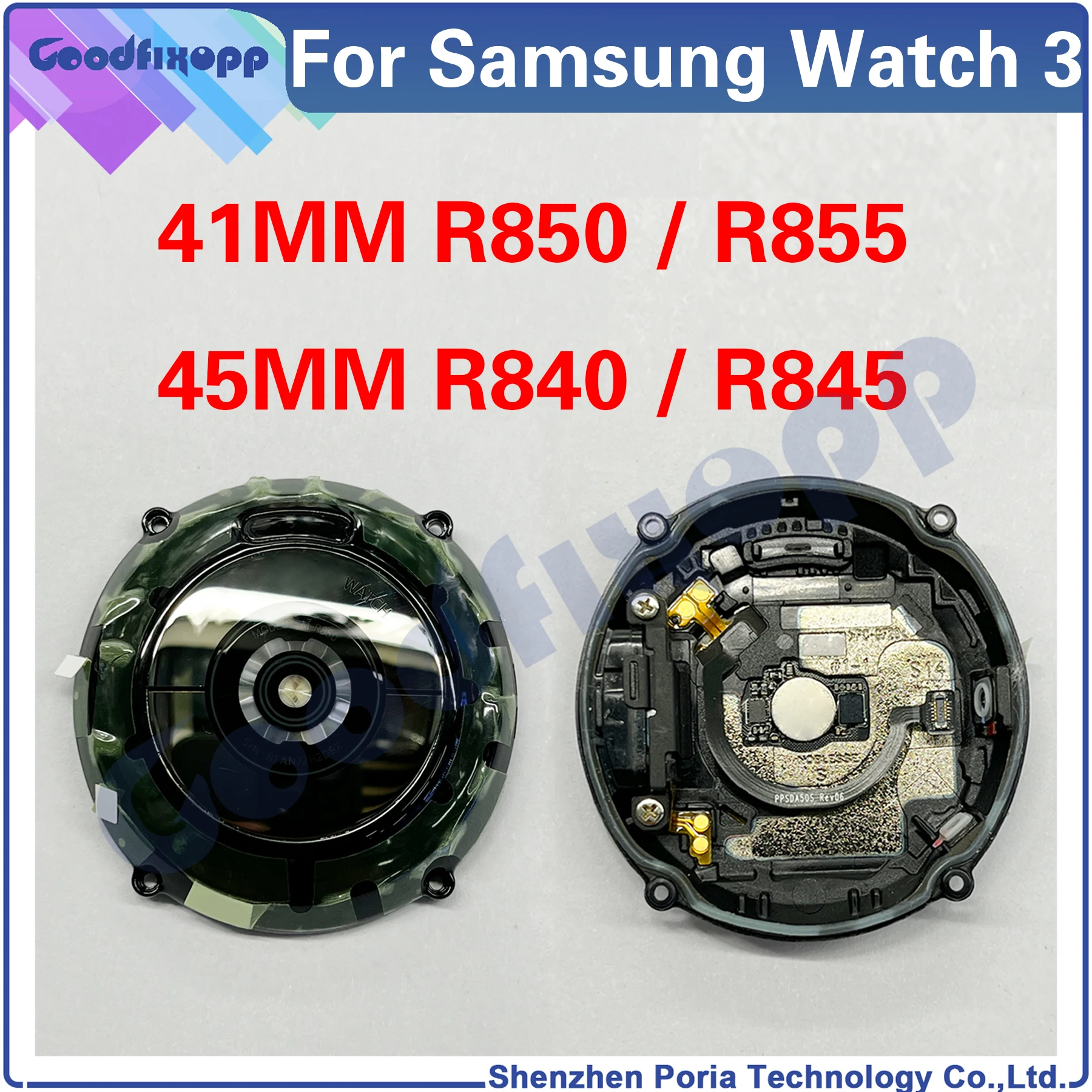 

For Samsung Galaxy Watch 3 41MM R850 R855 / 45MM R840 R845 Watch3 watch Back Battery Cover Door Housing Shell Case Rear Cover