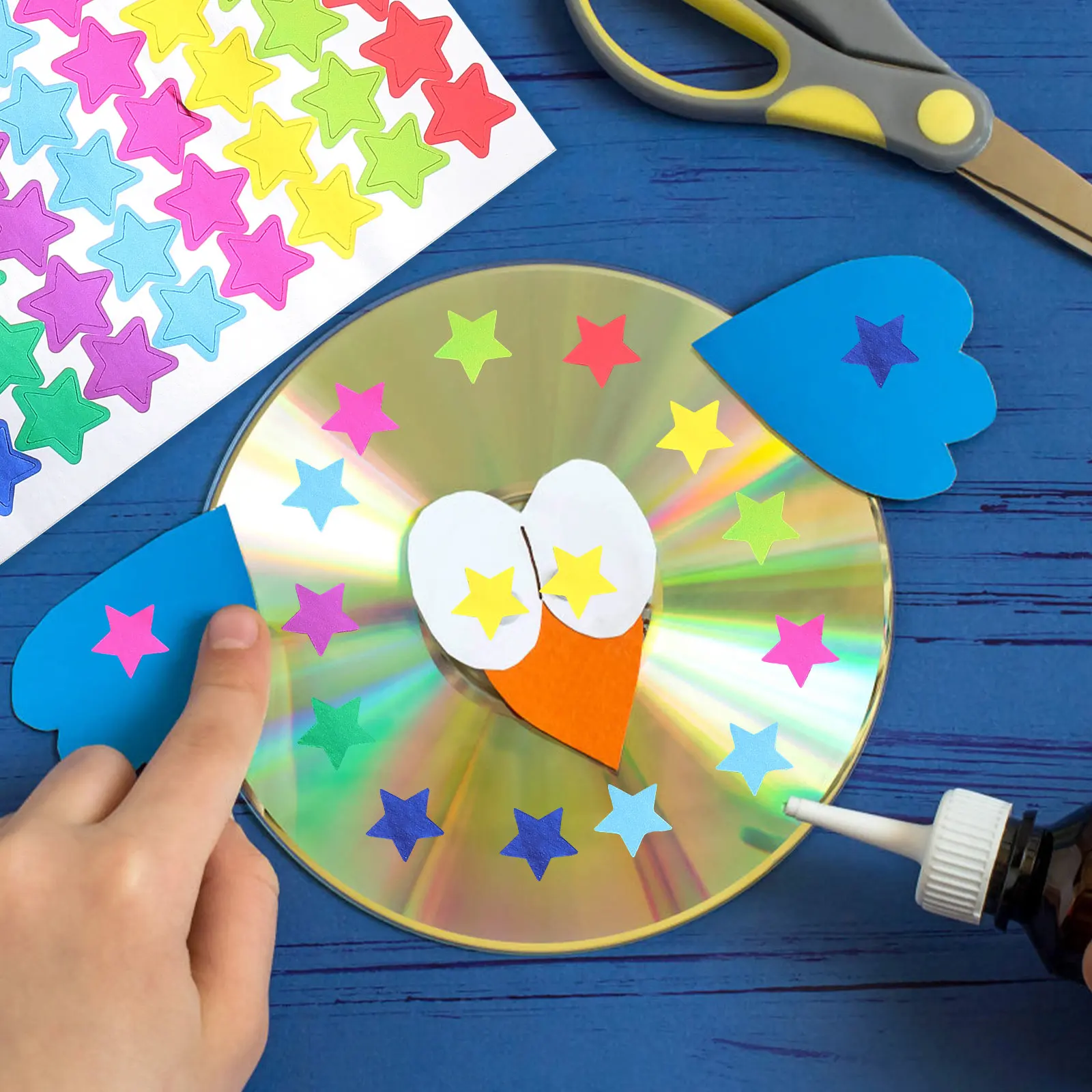 

30 Sheets Premium Aluminum Foil Star Stickers Small Reward Stickers Decorative Self Adhesive Star Decals Kindergarten