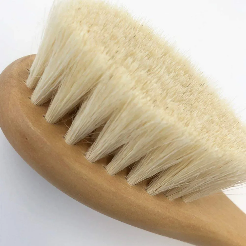 

2Pcs Wooden Comb and Brush Set Natural Wood Scalp Massage Bath Brush for Baby Kids Adults Detangling Hair Body Exfoliation