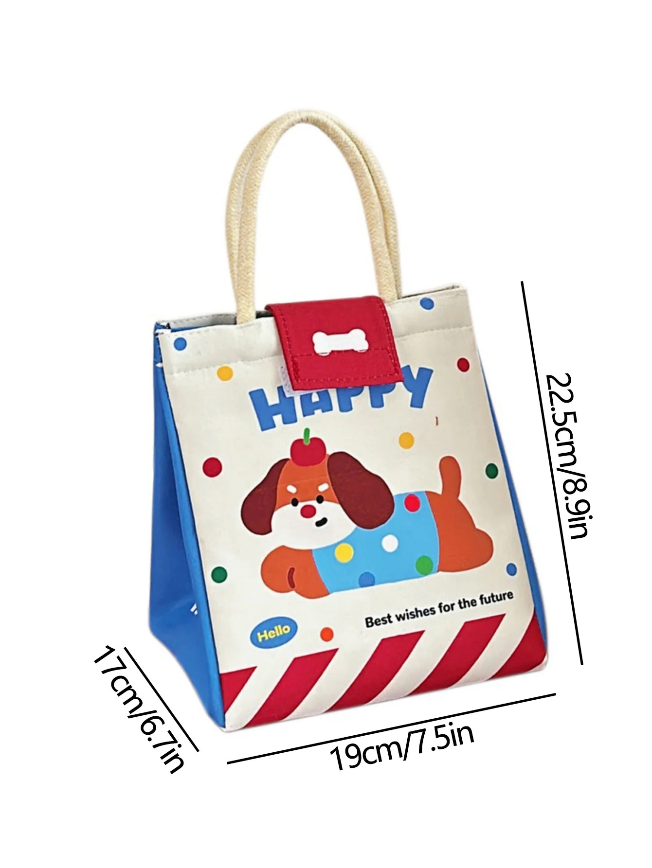Niedliche Bento-Tasche für Büroangestellte, große Kapazität, Einkaufstasche, Cartoon-isolierte Frischhalte-Tasche, Studenten-Lunchbox-Tasche – Detail 2