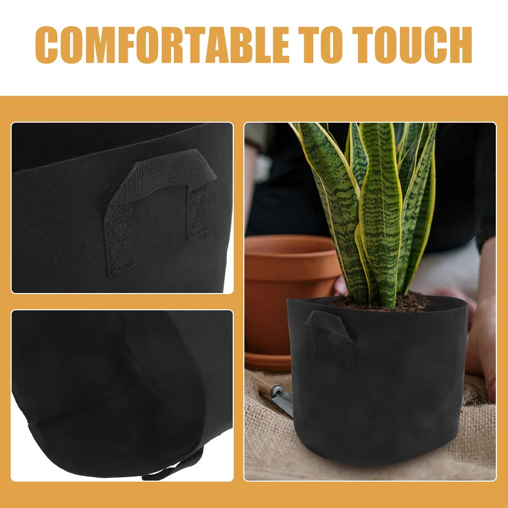 

3Pcs Handheld Plant Nursery Bags Portable Non-Woven Fabric Growing Pouch Breathable Planter for Vegetables Flowers Potato