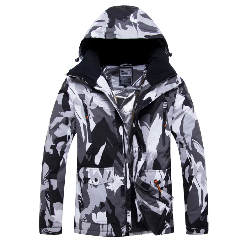 Men's Winter Ski Jacket Waterproof Windproof Warm Snowboard Outdoor Sportswear Super Warm Breathable for Winter Activities