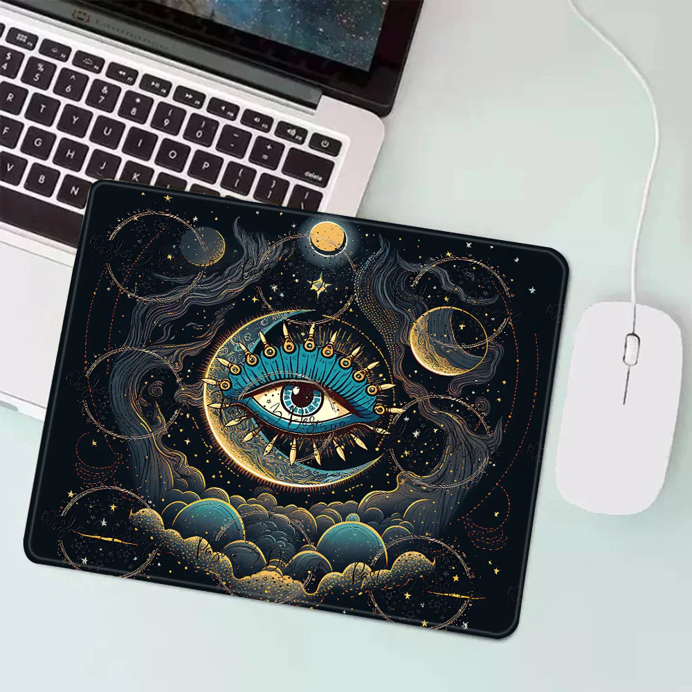 Blue Evil Eye Gaming Mouse Pad XS Small Mousepad For PC Gamer Desktop Decoration Office Mouse Mat Deskmat Rug