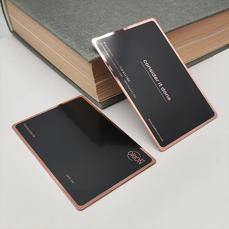 Customized.Factory High-Grade Metal Card Making Brushed Metal Card Matte Black Stainless Steel Hollow Metal Busine