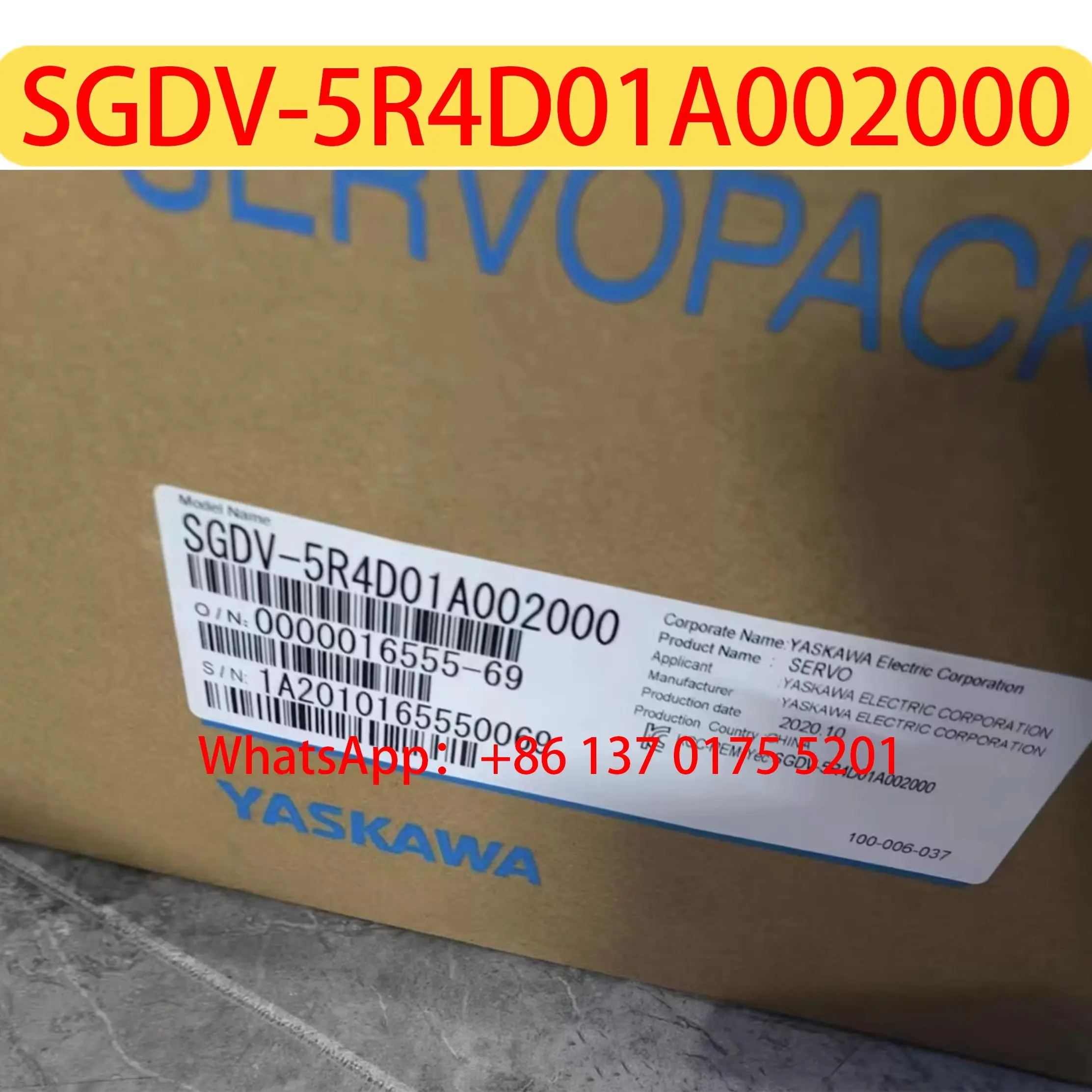 Servo Drive SGDV-5R4D01A002000 Brand New Original Genuine，Fast Shipping