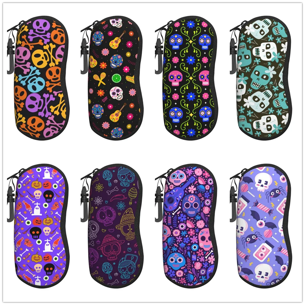 Sugar Skull Pattern horror Glasses Box High-end Sunglasses Myopia Glasses Pressure Resistant Sunglasses Boxs Glasses Bags