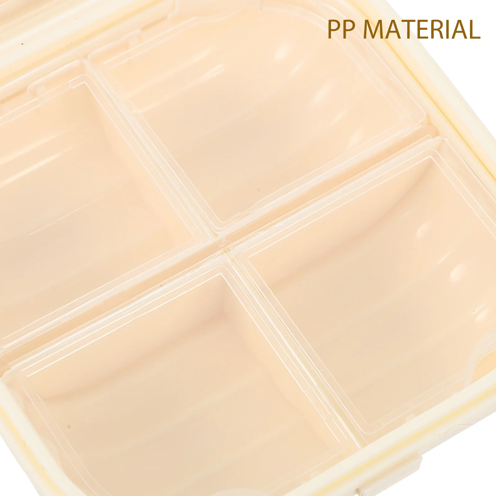 

Cute Portable Multi-Grid Medicine Organizer Sturdy Pp Material Travel Vitamin Container Jewelry Storage Box Compact Sealing