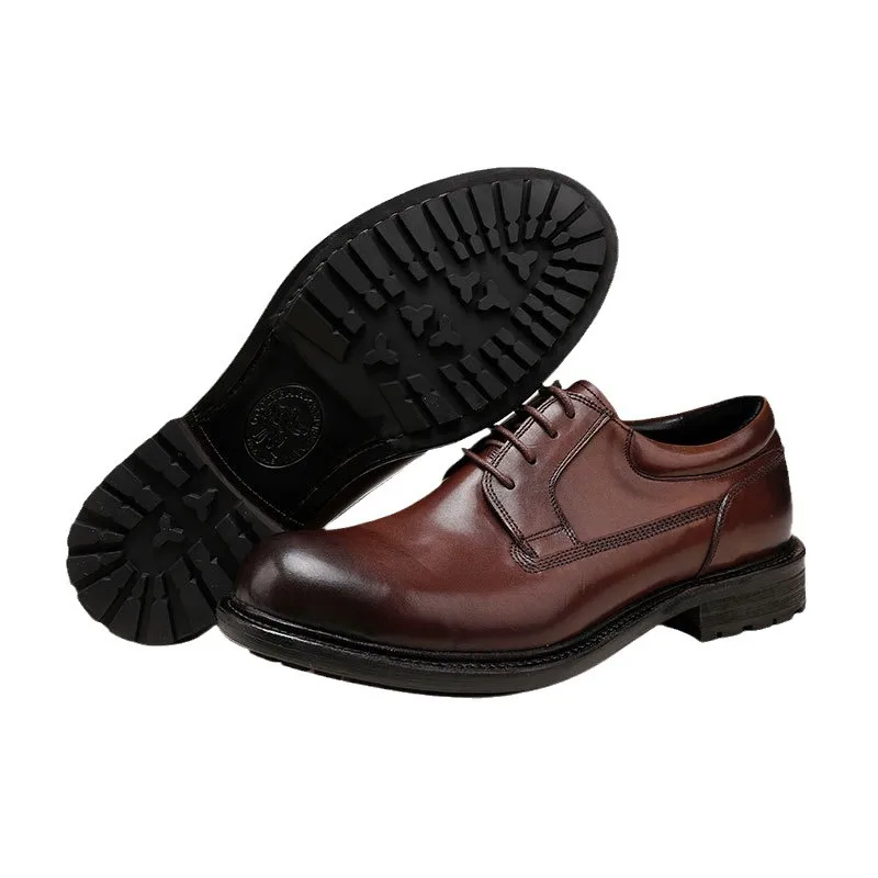 

CLAIAMI British Casual Leather Men Shoes Retro Handmade Leather Outsole Shoes for Men Wedding Business Dress Shoe Zapatos Hombre