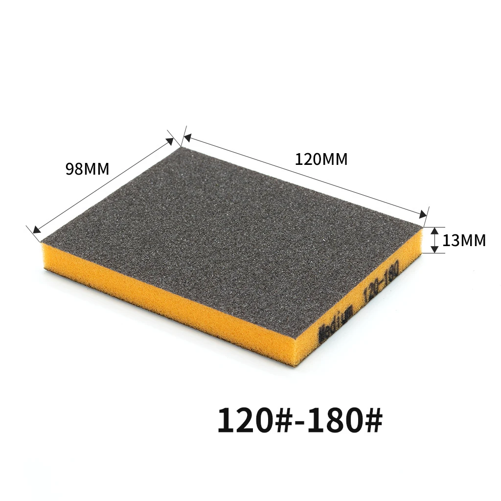 Handheld Double Sided Sponge Grinding Pad for Fine Detail Work on Furniture Instruments and Contoured Surfaces